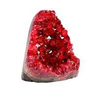 1pc 400-500g Wine-Colored Geode, Red Crystal Cluster Freeform, Decorative Ornaments, Crystal