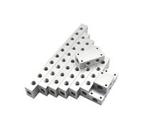 1PC 40x25mm G3/8" in G1/4" Out 2 Sides x 2-12 Ways Aluminium Alloy Distributor Manifold Splitter Block Pneumatic Air Fitting(2 x3 Ways) Barb Fittings