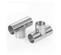 1pc 45mm Pipe OD Butt Weld Tee 3 Way Connector Pipe Fitting SUS304 Stainless Homebrew MQXFCZUX