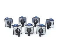 1pc 48x48mm Panel 2/3/4/5 Position 8Pin Terminal Universal Changeover Switch 240V 20A Latching Rotary Cam Selector Switch(0-1-2)