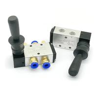 1pc 4H210-08 1/4" 2 Position 5 Port Air Manual Valve Pneumatic Control Valve 5/2 Way Hand Lever Operated Control Valve(4H210-08 4mm)