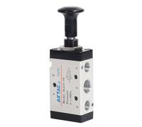1pc 4L110-06/4L21006/4L21008/4L31008/4L31010 Two Position Five Way Hand Pull Valve (Color : Aluminium Alloy, Size : 4L21006)