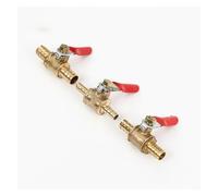 1pc 4mm 5mm 6mm 8mm 10mm 12mm 14mm 16mm 19mm Hose Two Way Brass Pneumatic Shut Off Ball Valve Pipe Fitting Connector (14mm)