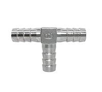 1PC 4mm 6mm 8mm 10mm 12mm 13mm 14mm 15mm 16mm 19mm 20mm Hose Barb Tee Y Type 3 Three Way 304 Stainless Steel Pipe Fitting Connector(T-Type,14mm)
