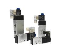 1pc 4V110-06 4V210-08 4V310-10 4V410-15 Electromagnetic 2 Position 5 Way Pneumatic Air Valves 1/4 DC12V DC24V Solenoid Valve 5/2(DC24V,4V310-10)