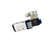 1pc 4V210-08 Pneumatic Cylinder Valve Electric Solenoid Valves 5 Way 2 Position Control Air Gas Magnetic 12V24V220V(with 6mm Fittings,DC12V)