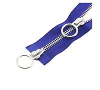1pc 5# 60/70/80/90/100/120/150cm Silver Tooth Metal Zipper Multi-Color Open Ended Double Slider Two-Way Zipper Replaceable Jacket Coat Repair DIY Sewing Accessories(Royal Blue,90cm)