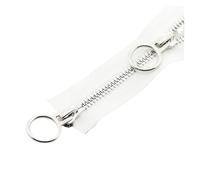 1pc 5# 60/70/80/90/100/120/150cm Silver Tooth Metal Zipper Multi-Color Open Ended Double Slider Two-Way Zipper Replaceable Jacket Coat Repair DIY Sewing Accessories(White,100cm)