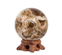 1PC 5-6cm Beautiful Chocolate Calcite Ball Brown Texture Blend Gemstone Stone