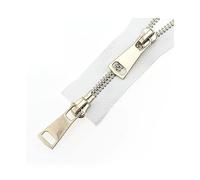 1pc 5# 70/90cm Light Gold Tooth Metal Zipper Multi-Color Open Ended Double Slider Two-Way Zipper Replaceable Jacket Coat Repair DIY Sewing Accessories(White,90cm)
