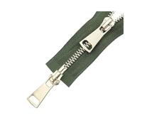 1pc 5# 70/90cm Light Gold Tooth Metal Zipper Multi-Color Open Ended Double Slider Two-Way Zipper Replaceable Jacket Coat Repair DIY Sewing Accessories(Army Green,90cm)