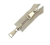 1pc 5# 70/90cm Light Gold Tooth Metal Zipper Multi-Color Open Ended Double Slider Two-Way Zipper Replaceable Jacket Coat Repair DIY Sewing Accessories(Beige,90cm)