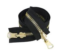1Pc 5# 8# Double-Slider Metal Zippers Rotary Reversible Zipper for Sewing Coat Jacket Zips Repair Kit DIY Accessories,5#,90cm
