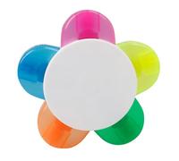 1PC 5 Assorted Colors Creative Shape Highlighter Lightweight ABS Construction Marker Research Essential Tool Comfortable Smooth Writing Colorful Markers