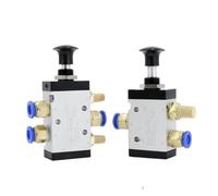 1Pc 5 Port 2 Position 1/4" Hand Operated Air Valve Manual Pneumatic Controller 4R210-08 IDGTTLDF(PC 6mm Fittings,4R210-08)
