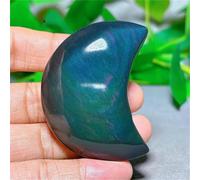 1pc 50-100g Rainbow Obsidian Moon Stone Desk Ornament Gemstone Stone