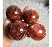 1pc 50-55mm Fire Stone Ball Ornament Crystal Sphere Quartz Decor