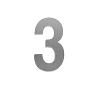 1pc 50/75/90mm Self Adhesive Stainless Steel House Number Anti Rust Performance Easily Create Exquisite Home(Silver 3,50mm)