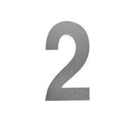 1pc 50/75/90mm Self Adhesive Stainless Steel House Number Anti Rust Performance Easily Create Exquisite Home(Silver 2,75mm)