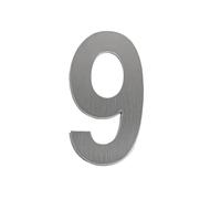 1pc 50/75/90mm Self Adhesive Stainless Steel House Number Anti Rust Performance Easily Create Exquisite Home(Silver 9,75mm)