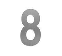 1pc 50/75/90mm Self Adhesive Stainless Steel House Number Anti Rust Performance Easily Create Exquisite Home(Silver 8,90mm)