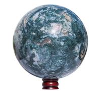 1pc 500-600g Moss Agate Sphere Crystal Home and Office Decoration