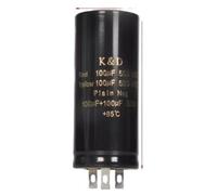 1pc 500V Electrolytic Double Amplifier Capacitors 100UF 100UF