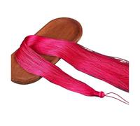 1pc 50cm Silky Tassels Fringe Polyester Vertical Tassel for DIY Jewelry Home Decoration Sewing Curtain Accessories for Bookmarks,DIY Craft,Jewelry Making(Rose Red)