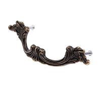 1pc 52/86mm Antique Furniture Handle Vintage Cabinet Knobs and Handles Wardrobe Cupboard Drawer Kitchen Wooden Box Pull Knob DUO ER (Color : Hole spacing 86mm)