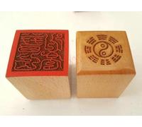 1pc 5cm Taoist Tools Taoist Supplies Single Side Peach Wood Seal General Notice Three Boundary Seal