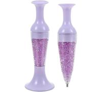 1Pc 5D Painting Pen, Flower Pot Shaped Comfort Grip Standable Ergonomic Point Drill Pen for Painting and Nail Art,Diamond Art Painting Kits Tools and Accessories(Purple)