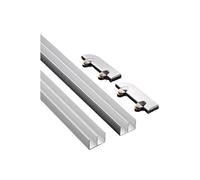 1pc 5mm Glass Sliding Door Double Track System - Smooth Aluminum Alloy Track for Cabinets and Display Cases(110cm)