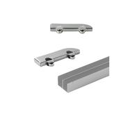 1pc 5mm Thickened Aluminum Alloy Dual Channel Track for Glass Sliding Doors - Smooth Operation with Stainless Steel(120cm)