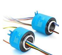 1pc 6/12 Circuits Models 20mm Through-bore Slip Ring With Compact OD 56mm Precious Metal Contacts(20X56mm 12CH 10A)