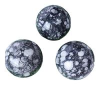1pc 6.5-7cm Stunning Grey Shell Jasper Ball Large Thousand Eyes Jade Crystal Ball