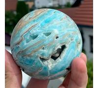 1pc 6-7cm Caribbean Calcite Crystal Tower Boho Style Blue & White Marbled Decor Indoor Spiritual Home