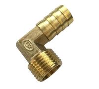 1PC 6/8/10/12/14/16/19mm Hose Barb 1/8" 1/4" 3/8" 1/2" 3/4" BSP Male Thread Elbow Brass Pipe Fitting Coupler Connector (Color : 3/4", Size : 12mm)