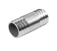 1PC 6 8 10 13 14 18 21 2225mm Hose Barb Straight Through Two-Way 304 Stainless Steel Pipe Fittings Connector Length 50mm55mm60mm65mm(32mm Barb 65mmLength)