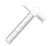 1Pc 6" Clear Acrylic T-Square Ruler,Deckle Edge Ruler,Drafting, Drafting Tools,T Transparent Crafting for Crafting Drafting Graduated Inch Metric Measuring Scale Rule Drafting Tools and Kits