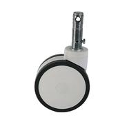 1Pc 6 Inch Round Tube M28 Rod Center Control Double-piece Caster/TPR Medical Nursing Bed Universal Silent Wheel