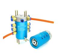 1pc 6 Passages Rotating Conductive Slip Ring 6-56 Wires Pneumatic Hydraulic Rotating Joints Connector for Gas Flaw Vaccum(6 passage 12CH 2A)