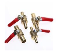1PC 6 x 6mm 8 x 8mm 10 x 10mm Hose Barb x Hose Barb Full Ports Connection Plumbing Brass Ball Valve Two Way Air Water Gas IDGTTLDF(Tube 6mm)