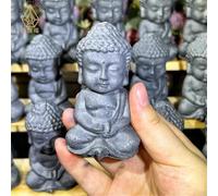 1pc 60-65mm Shungite Buddhas Fengshui Crystal Quartz Stones Buddha for