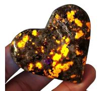 1pc 60-70g Crystal Charms Yooperlite Heart Love Powerful Wicca Crystals
