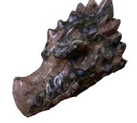 1pc 600-700g Red Tourmaline Crystal Quartzdragon Head Gemstone Home and Office Decoration