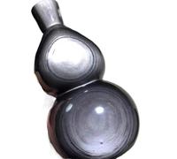 1pc 600-700g Silver Obsidian Gourd Crystal Quartz Degaussing