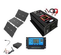 1pc 6000W Off-Grid Solar Panel Kit with 60W Monocrystalline Panel/Dual Voltage Charge Controller for Home,RV Power(220V)