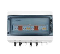 1pc 600V 40A MCB Solar photovoltaic PV Combiner Box With Protection 4 input 2 out DC 600V Fuse MCB SPD 18ways