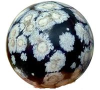 1pc 610-700g Snowflake Obsidian Crystal Sphere Gemstone Stone