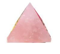 1pc 65-70MM Rose Quartz Pyramid Stone Crystal Feng Shui